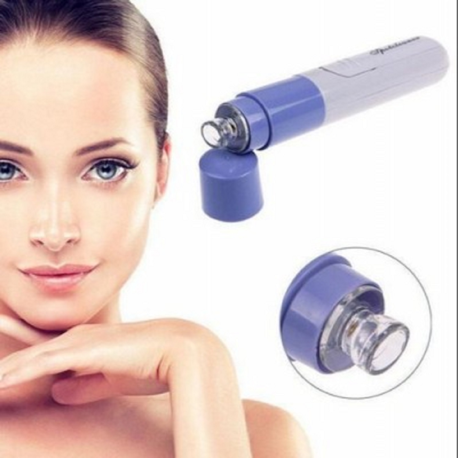 Vacuum Pore Cleaner - 4 Suction Heads With 2 Power Settings | Easy To Clean, Includes Small, Large, Oval, And Silicone Heads For Home Use