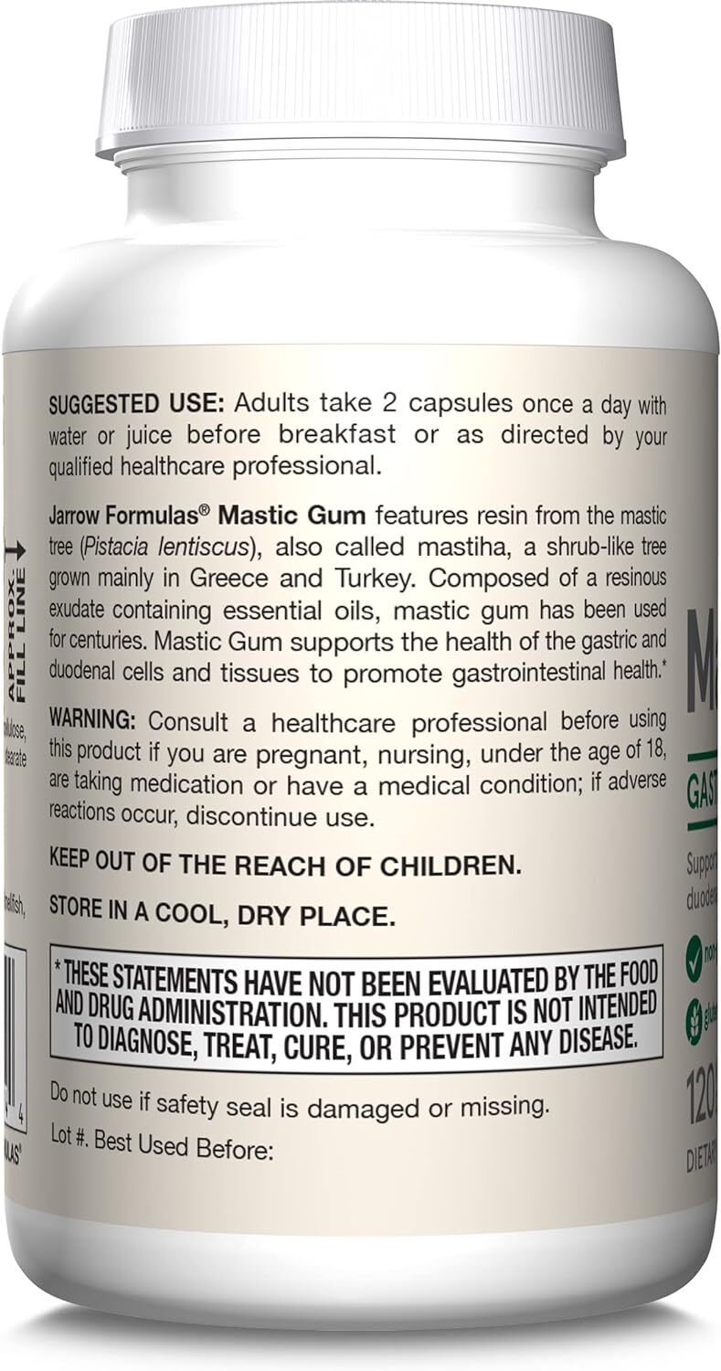 Jarrow Formulas Mastic Gum 1000 Mg, Dietary Supplement 120 Caps