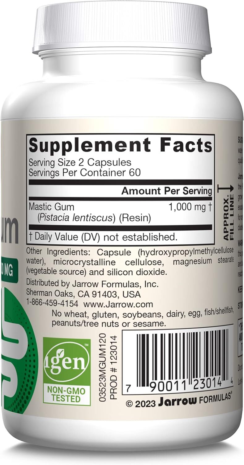 Jarrow Formulas Mastic Gum 1000 Mg, Dietary Supplement 120 Caps