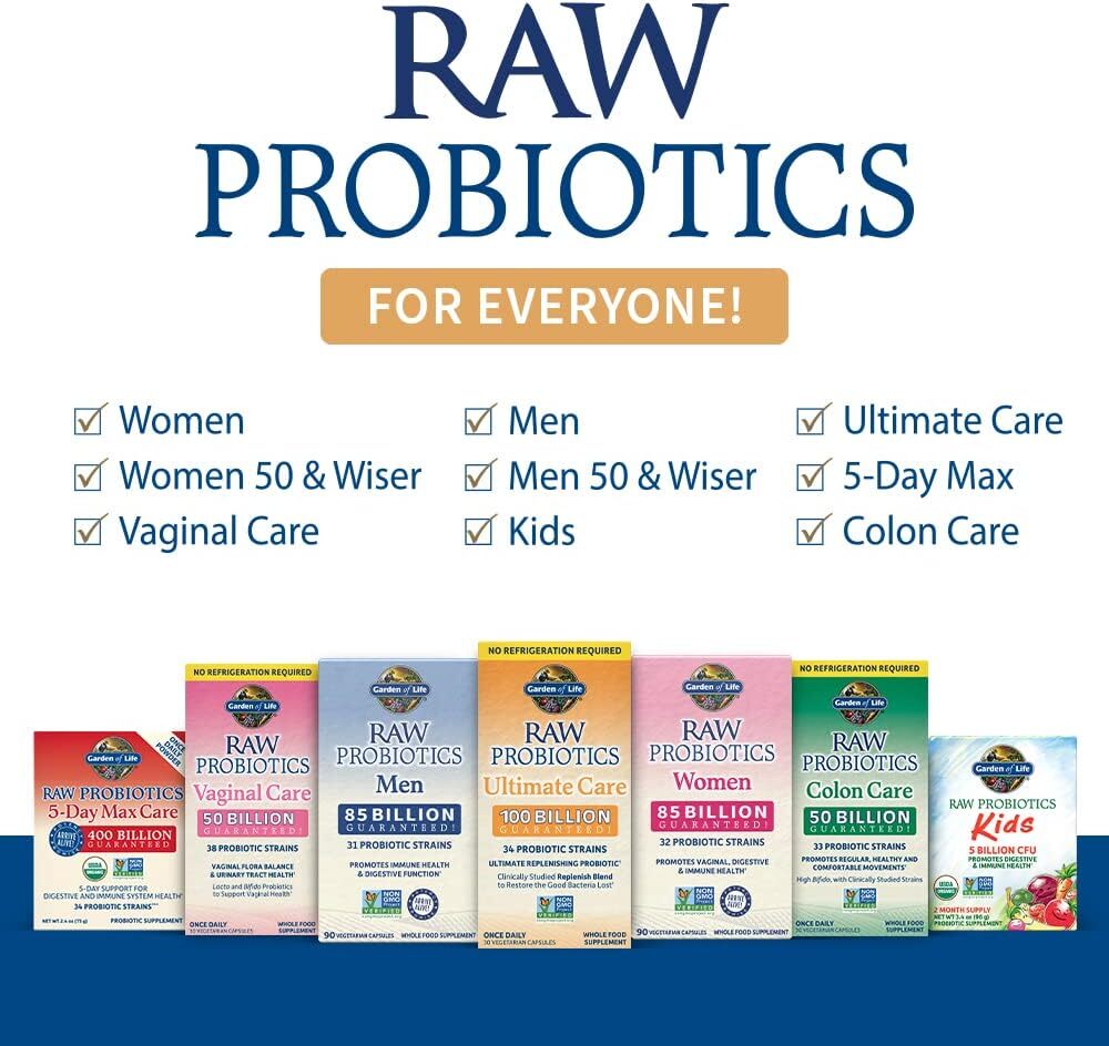 Garden Of Liferaw Probiotics - 100 Billion Cfu, Shelf Stable, 30 Capsules