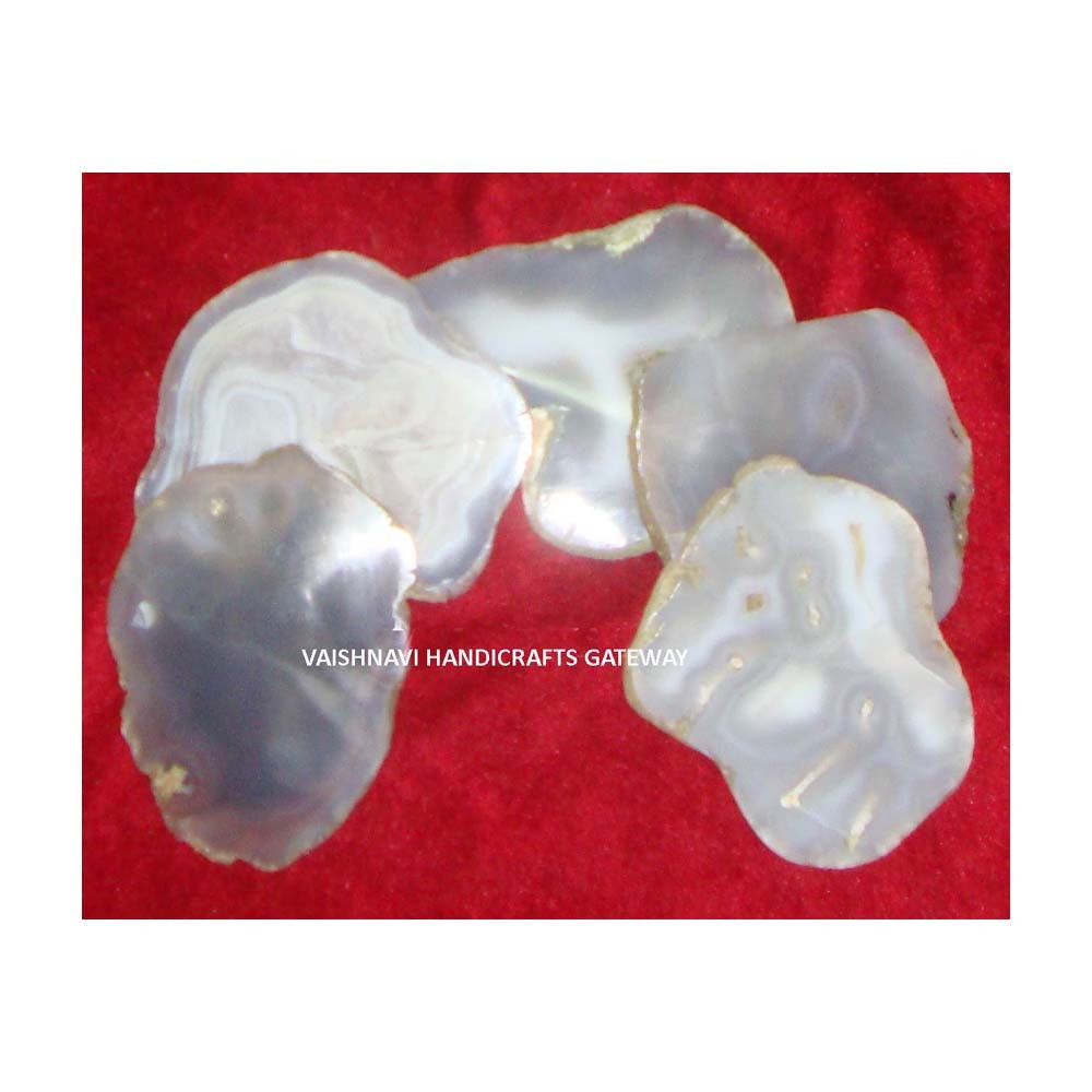 Natural Gemstone Different Different Color Agate Tea Coaster For Hotel And Home Use - Product Type: Model