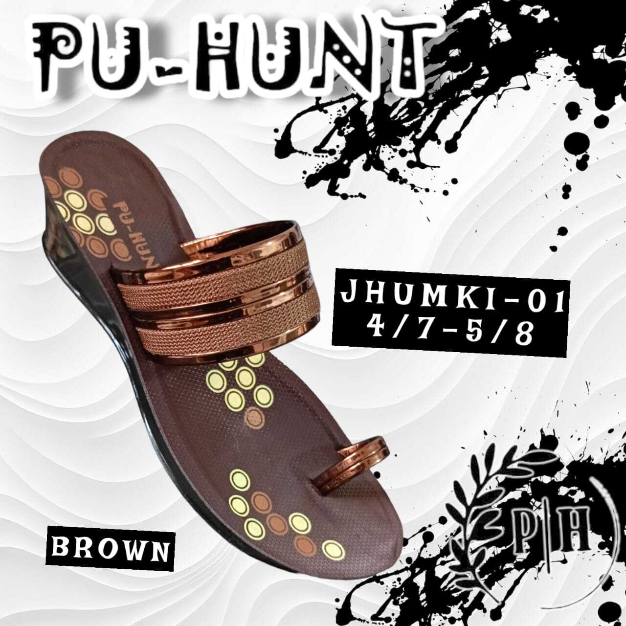 Jhumki Slipper-01 - High-quality Materials | Earthy Brown Color, Multi-season Wear, Available In Various Sizes, Perfect For Casual Or Formal Events