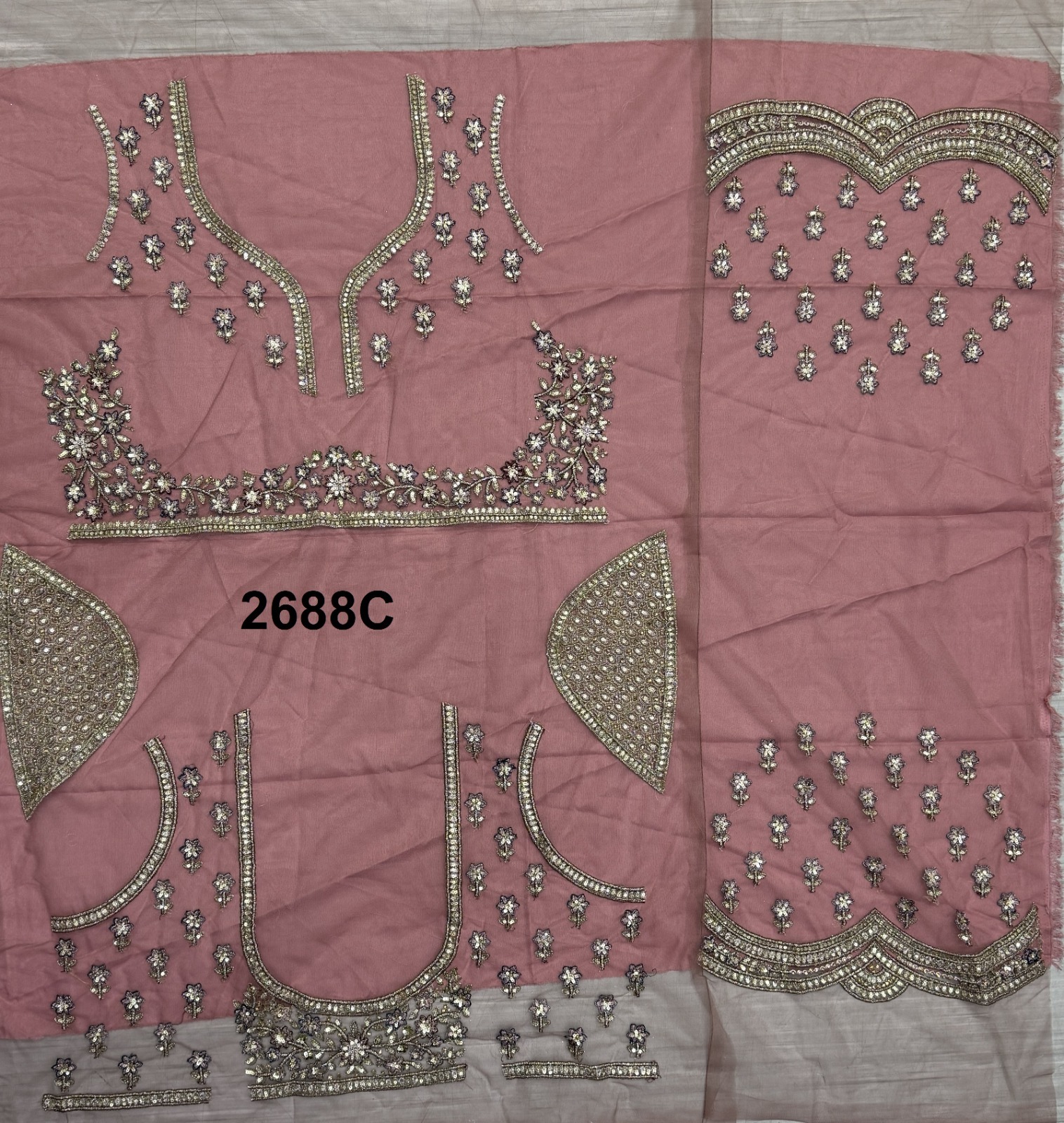 Heavy Net Designer Wedding Lehenga - Bust Size: 44 Inch (In)