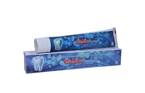 Toothpaste - Potassium Nitrate, Triclosan & Sodium Monofluorophosphate Formulation | Eco-friendly Plastic Box Packaging