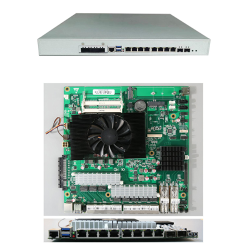 White 1U Rackmount Computer W Intel 4Th Gen Fcpga946 Cpu 8Gbe Lan + 2Sfp 10G For Network Security Management
