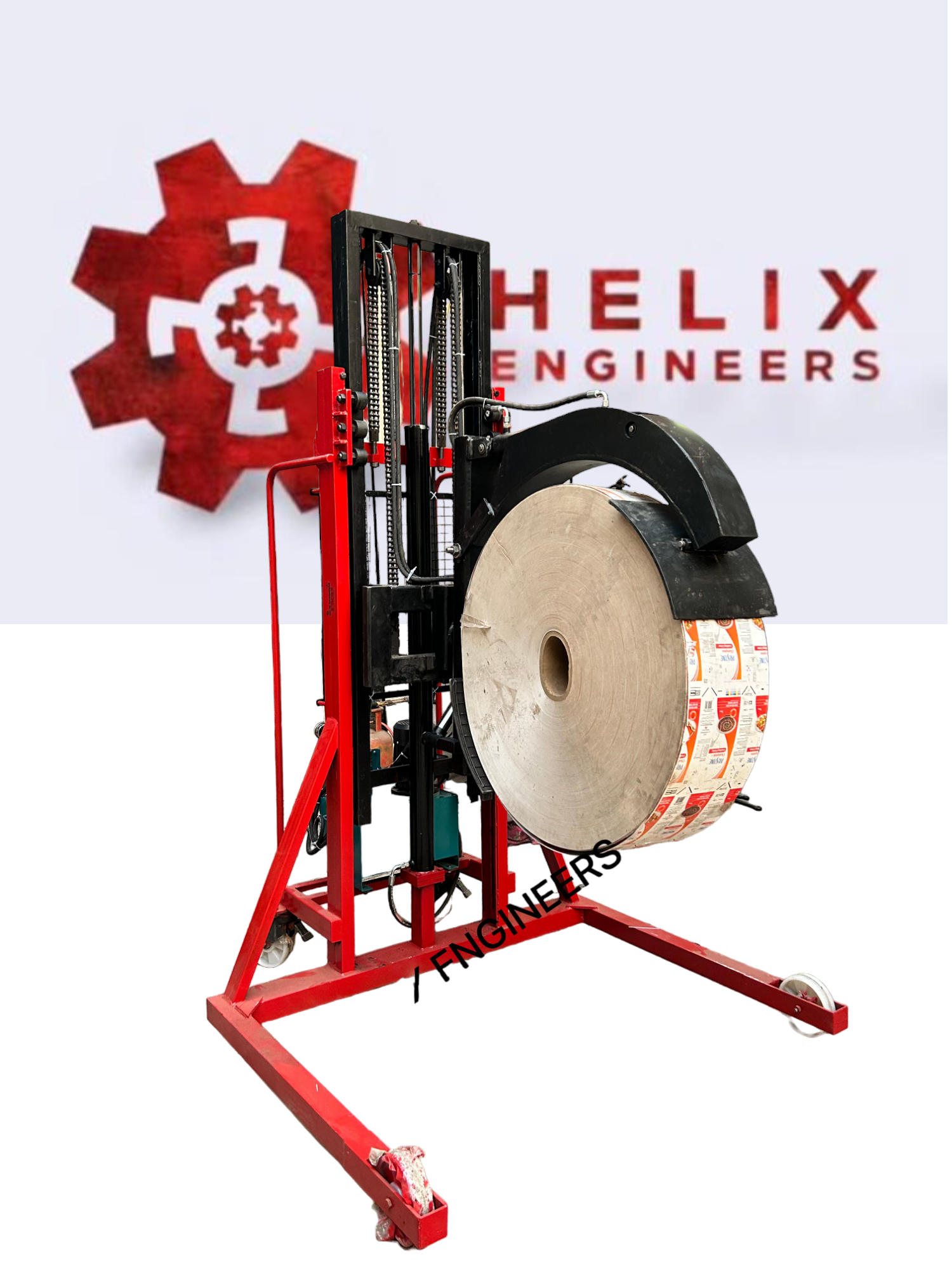 Flame Proof Paper Roll Clamp Stacker