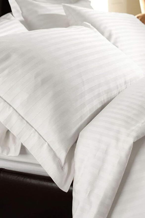 White Satin Double Bed Hotel Duvet Covers