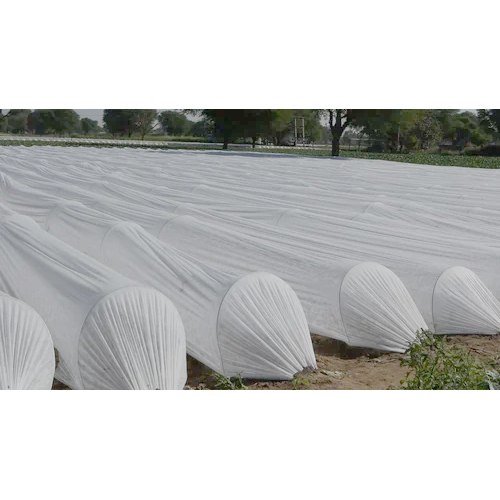 Woven Ground Cover - HDPE Material, Large Greenhouse Size, Air Cooling System , Manual Temperature Monitoring for Crop Protection and Growth Enhancement