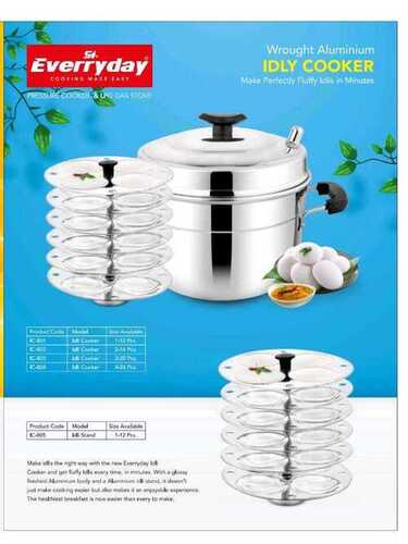 Idly Cooker - Finish: Chrome Finish