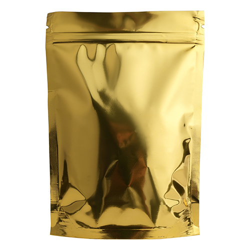 Gold Standy Zipper Pouch - PVC Material, Multicolor Design , Durable and Customizable for Food Packaging