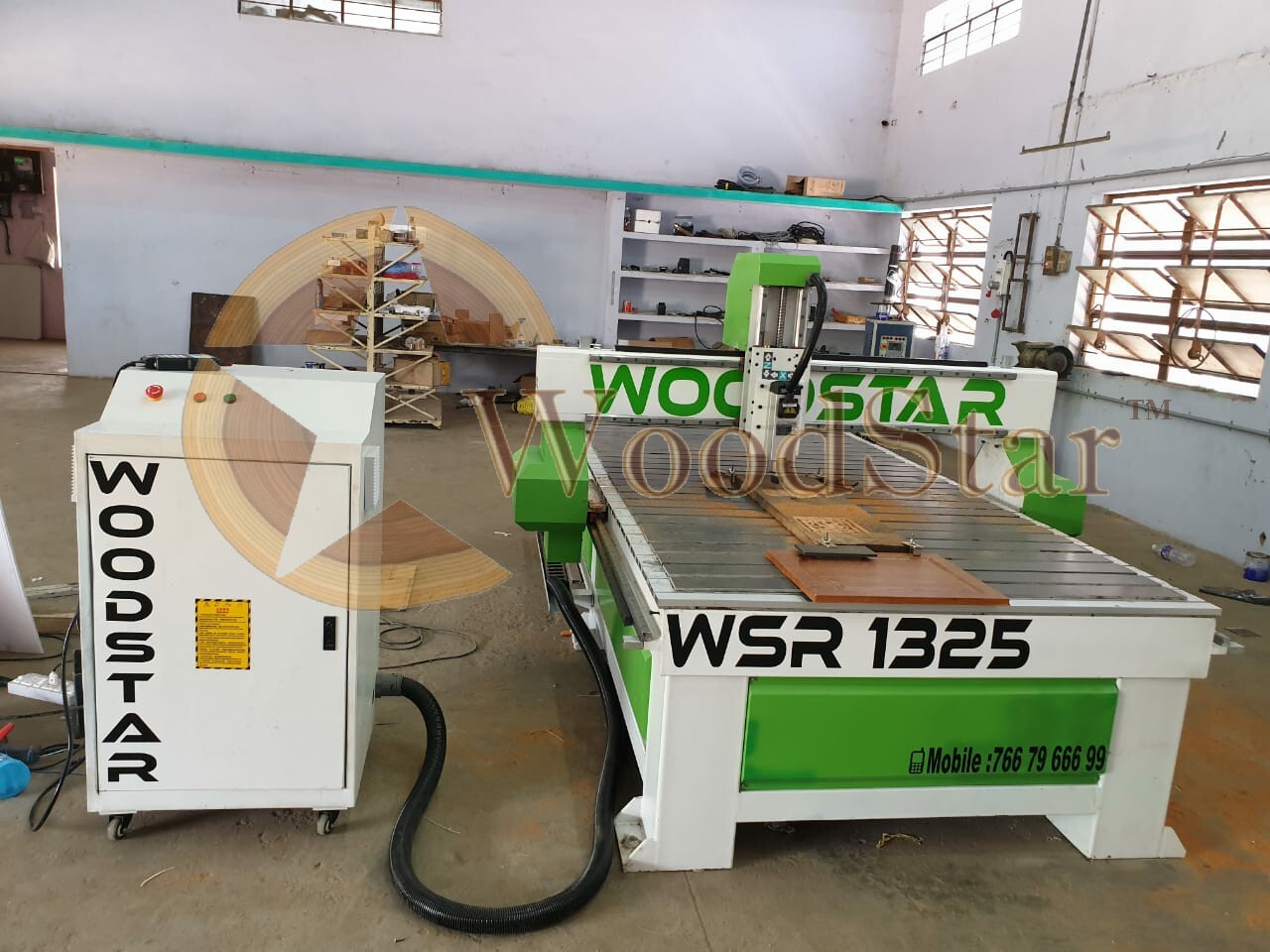 Woodstar Cnc Router - 1500 X 2500 X 300 Mm | Stepper Motor, 24,000 Rpm, Automatic, 1-year Warranty