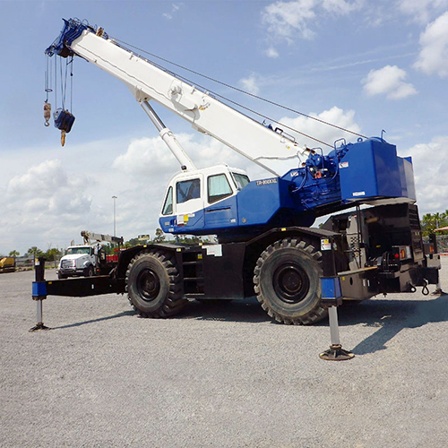 Rough Terrain Crane - 40-100 Tonne Lifting Capacity | Stainless Steel, Cabin Control, Emergency Stop, Limit Switch, Warranty Included