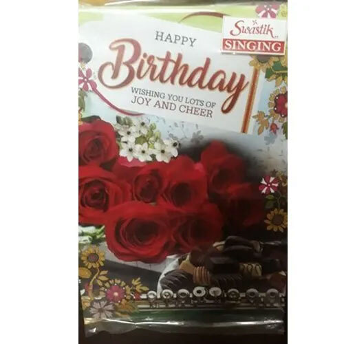 Musical Birthday Greeting Card - Glossy Finish, Standard Size | Quality Paper Material, Perfect for Celebrating Special Birthdays