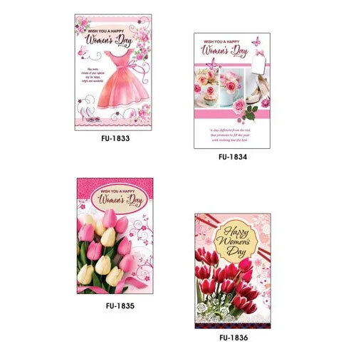 Womens Day Greeting Card - Paper, 6x9 Inch | Celebratory Greeting Card for Women's Day with Elegant Design