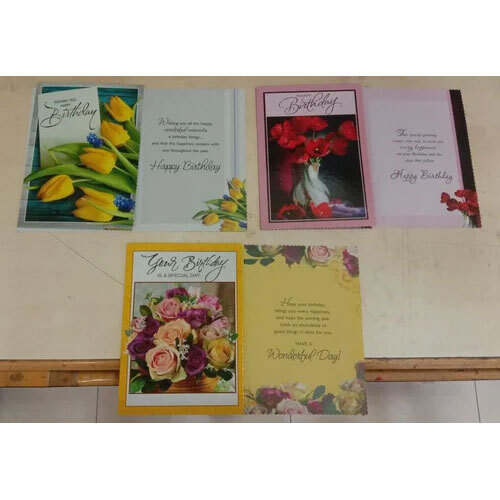 Corporate Birthday Greeting Cards - Glossy Paper Finish | Elegant Design for Celebrating Employee Milestones