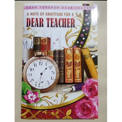 Teacher Day Greeting Card - Glossy Finish, Various Sizes | Elegant Paper Material, Perfect for Celebrating Teachers on Their Special Day