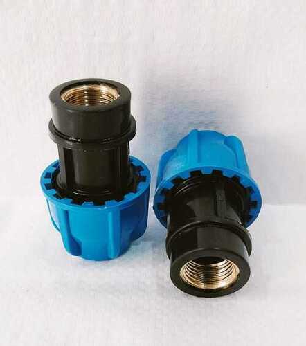 Mdpe Pipe Fittings Fta - PP Compression Fitting Brass Fta, Size 20mm to 110mm, Color Black & Blue, Working Pressure 16 kg, Durable and Sturdy Design