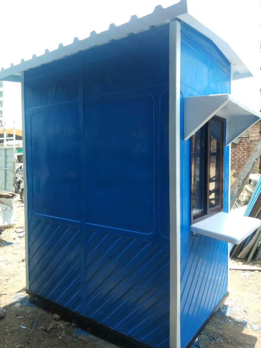 Frp Security Cabin - Fiber Reinforced Plastic, 30mm Wall Panel, Red/white/blue Color, Pvc Door, Steel Window | Lightweight, Portable, Versatile Design For Guard Houses, Hotels, Offices, Workshops