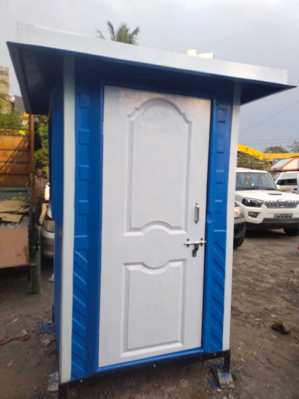 Frp Security Cabin - Fiber Reinforced Plastic, 30mm Wall Panel, Red/white/blue Color, Pvc Door, Steel Window | Lightweight, Portable, Versatile Design For Guard Houses, Hotels, Offices, Workshops