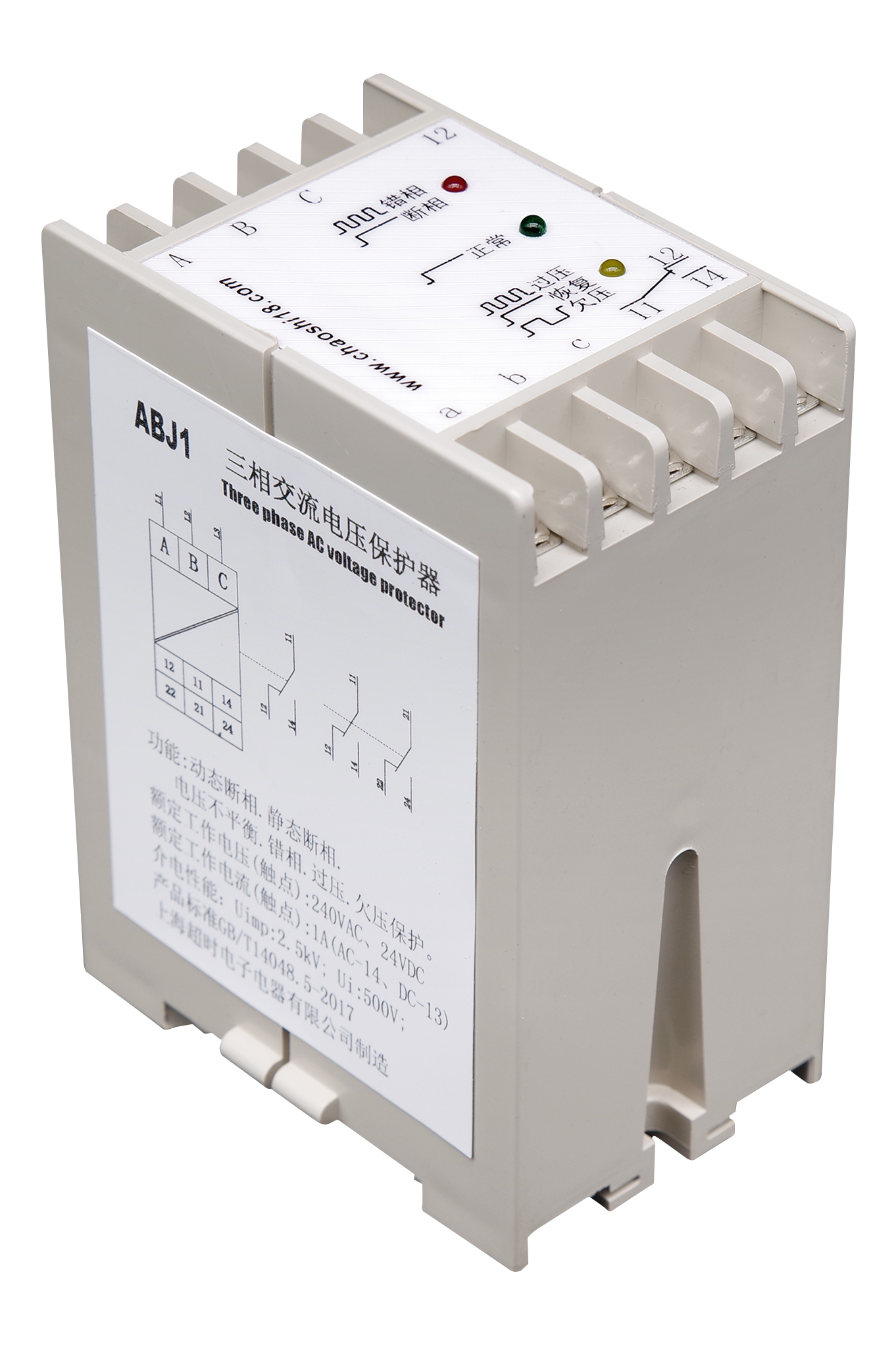 Abj1 & Abj1-w Series Three-phase Three-wire Ac Voltage Protector Application: Industrial