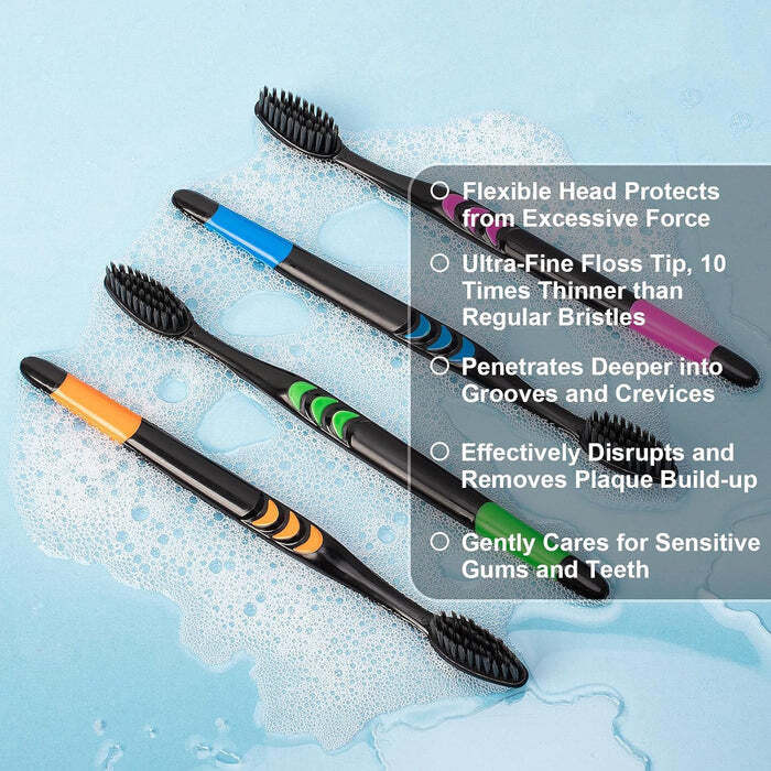 Plastic Toothbrush With Plastic Round Box