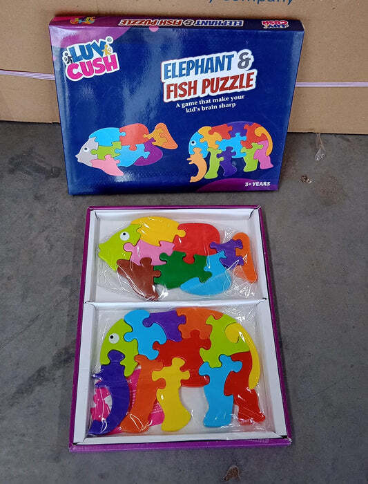 Plastic Fish & Elephant Shape Puzzle