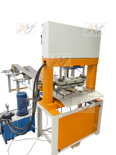 Automatics Paper Plate Machine - Color: Orange And White