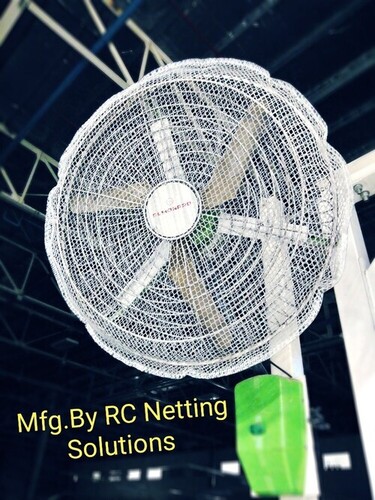 Fan Safety Net Cover - UV Stabilized HDPE Mesh, 400-900 mm Sizes, Natural White | Finger Cut Protection for Industrial, Commercial, and Domestic Use