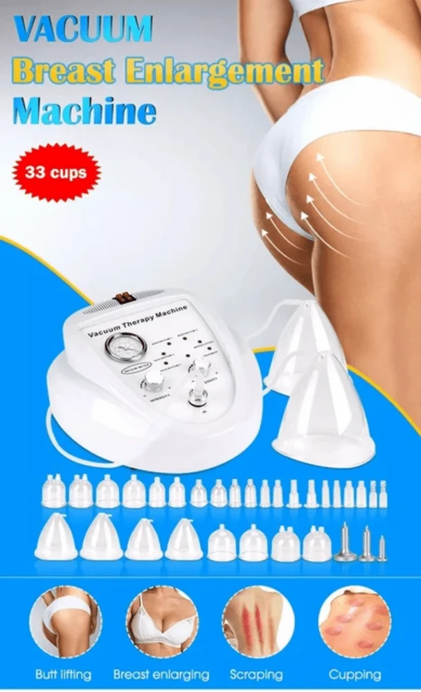 Abs Plastic Vacuum Therapy Machine Chest Enlargement Massage Device, For Clinical, Electrotherapy Equipment - Color: White