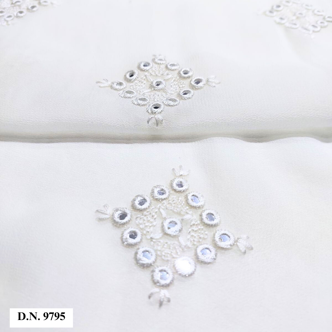 Madhav Fashion Mirror Work Fabric For Dress