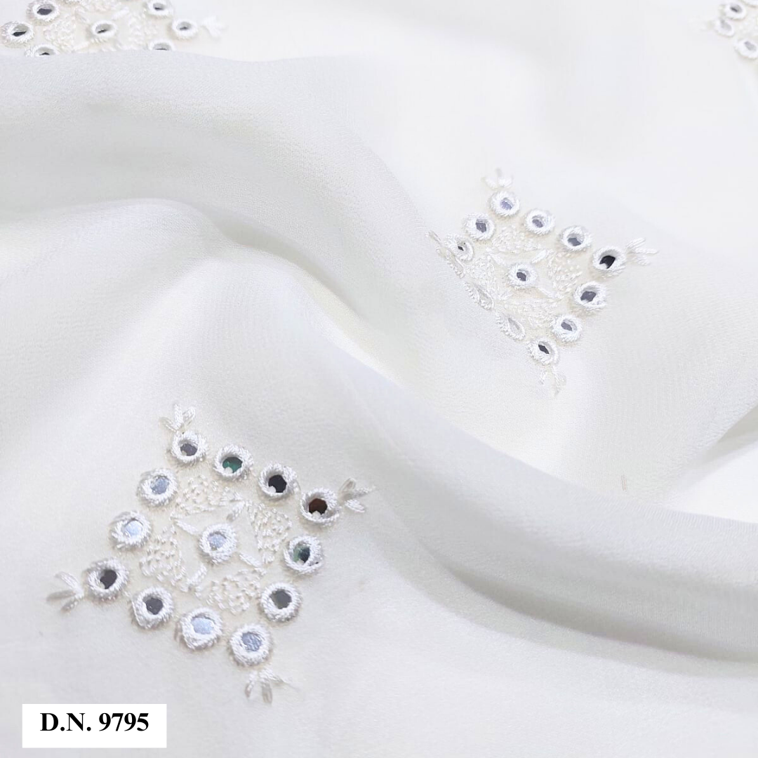 Madhav Fashion Mirror Work Fabric For Dress