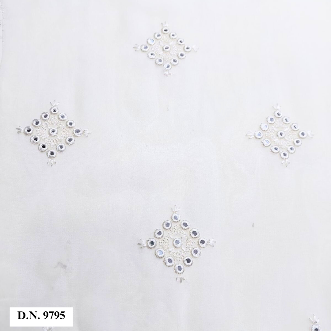 Madhav Fashion Mirror Work Fabric For Dress