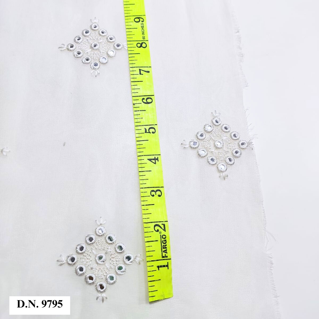 Madhav Fashion Mirror Work Fabric For Dress