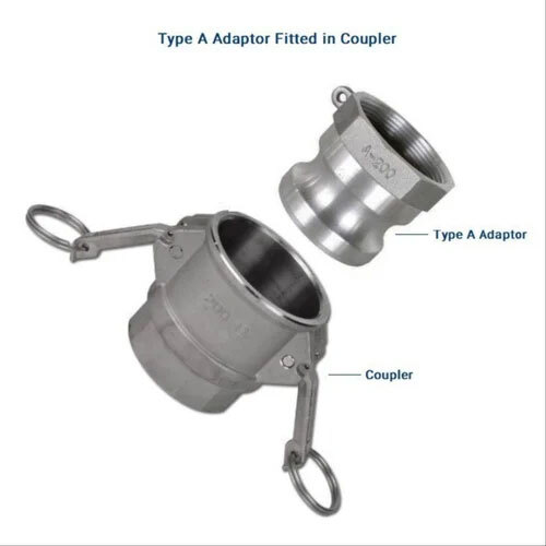 Amfit Ss Camlock Coupling Female Threaded Type D Coupler - Stainless Steel, 1/2 Inch To 6 Inch, Silver | Industrial Use, Durable Design