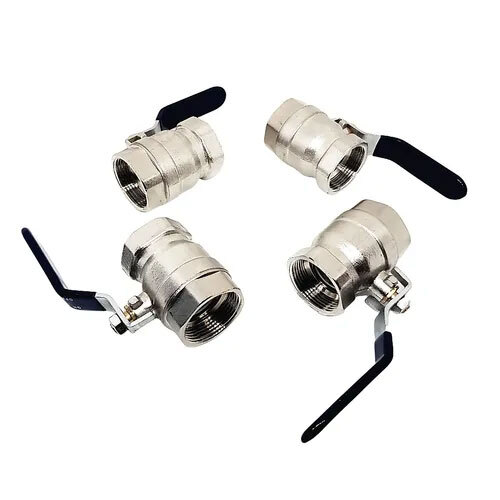 Silver Brass Ball Valves 1 1-4 Inch - 32 Mm Chrome Plated