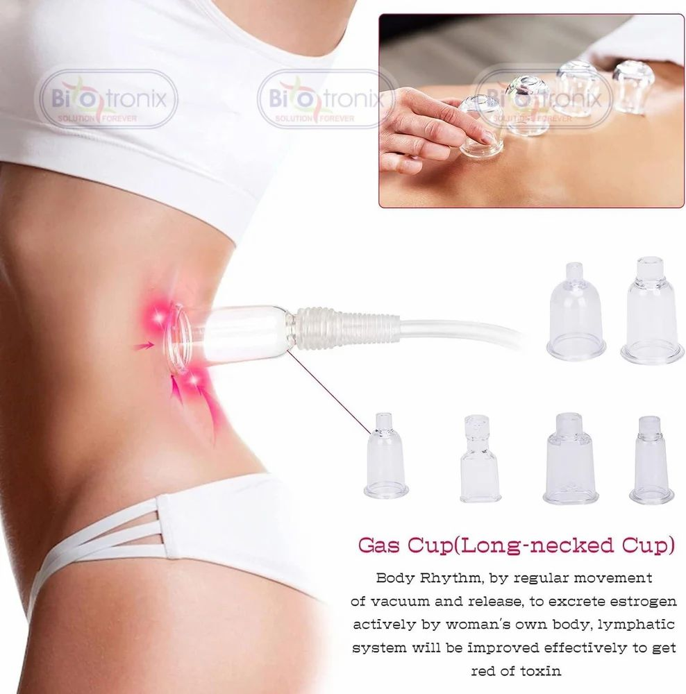 Suction Pump Enlargement Therapy For Large Chest Vacuum Lift For The With Cups - Color: White