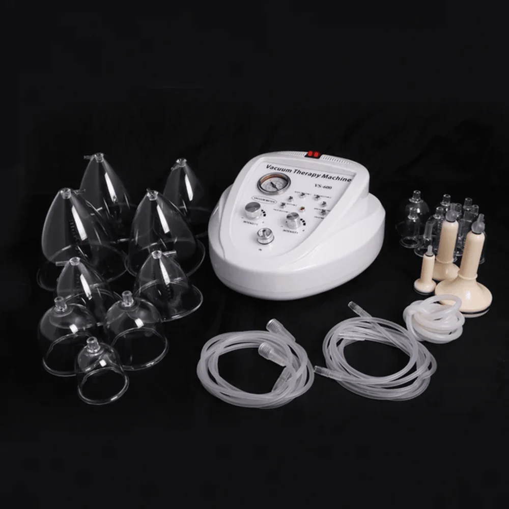 Suction Pump Enlargement Therapy For Large Chest Vacuum Lift For The With Cups - Color: White