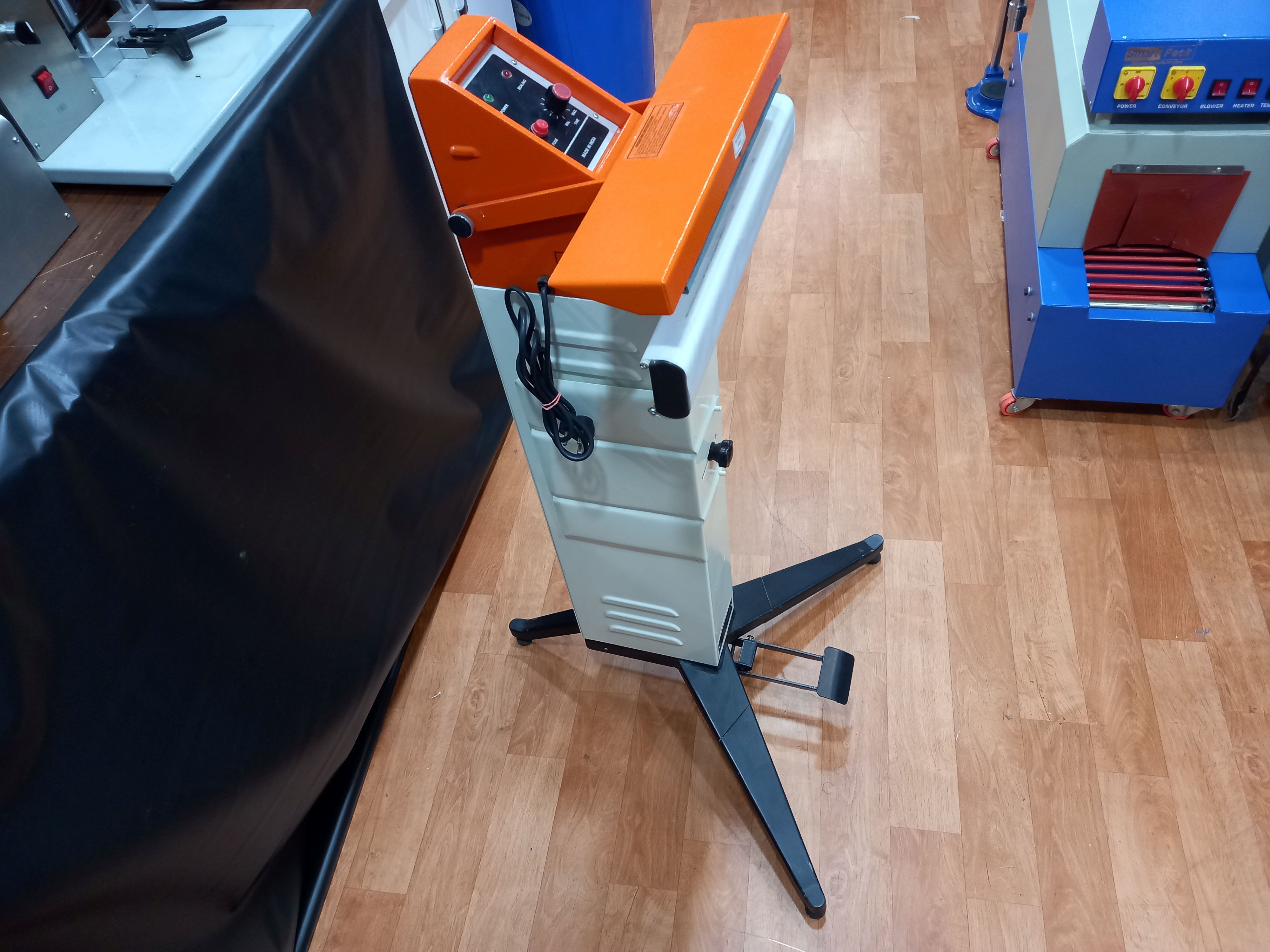 Foot Pedal Sealer Machine - Foot Sealer Hot Bar, 30 Inch Dimensions, Orange Color | Manual Operation, Impulse Double Sealing Technology, 240v Power
