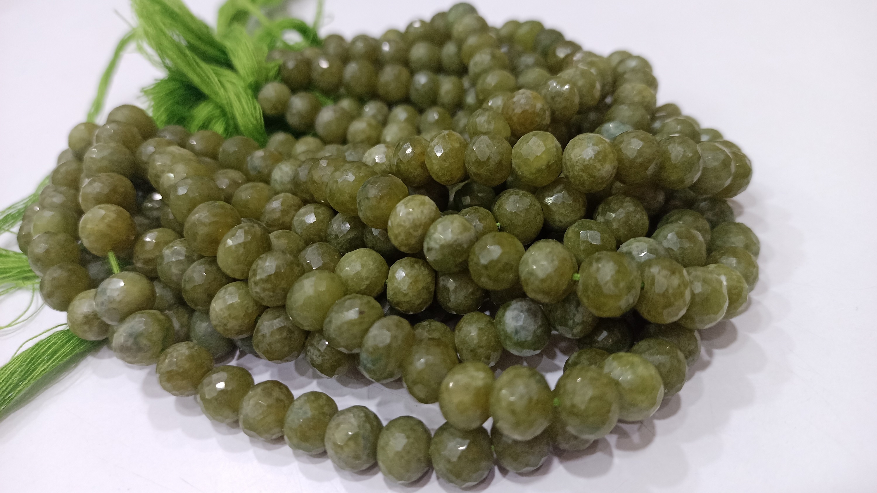Natural Vessonite Garnet Rondelle Faceted 7-8mm Beads Sold Per Strand 8'' Long