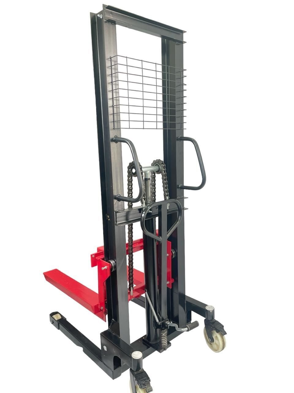 Manual Hydraulic Hand Stacker - Color: Red