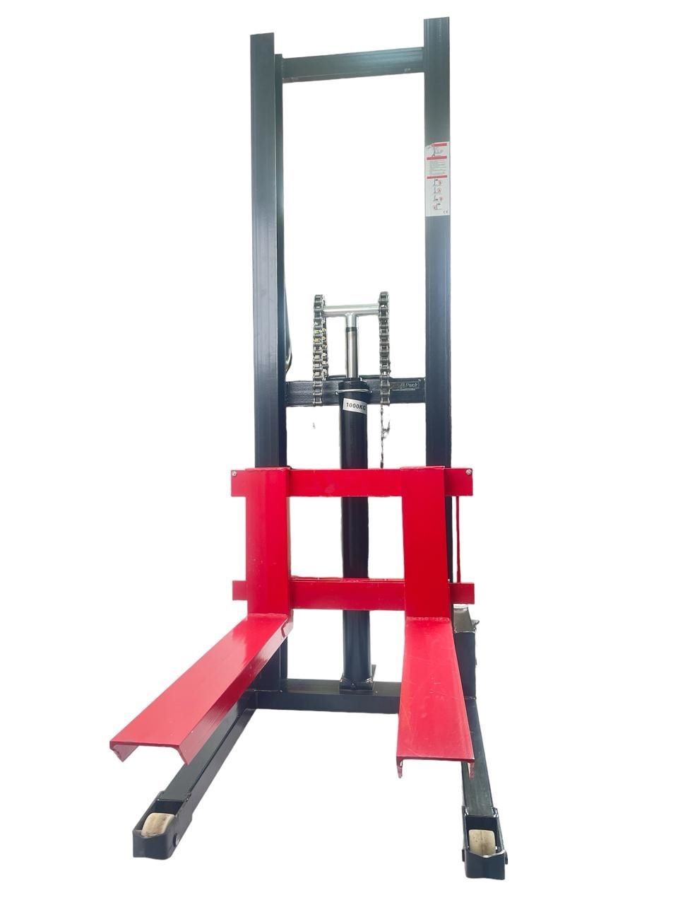 Manual Hydraulic Hand Stacker - Color: Red