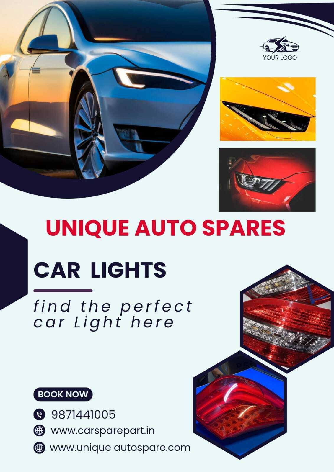 Mitsubishi Outlander Bumper Light - Material: Plastic