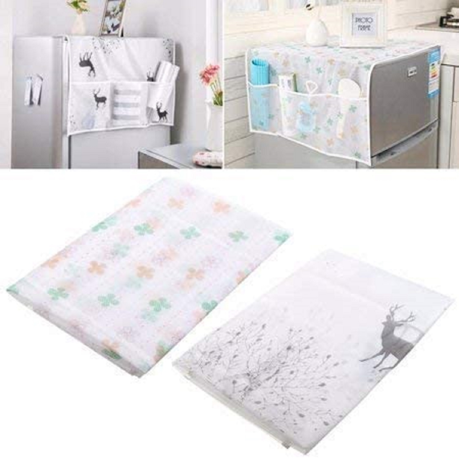 Waterproof Refrigerator Cover. - Color: Multicolor