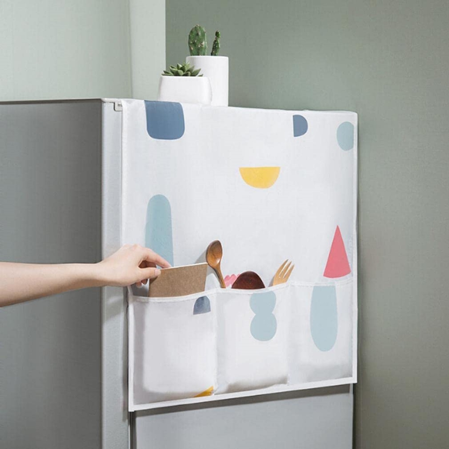 Waterproof Refrigerator Cover. - Color: Multicolor