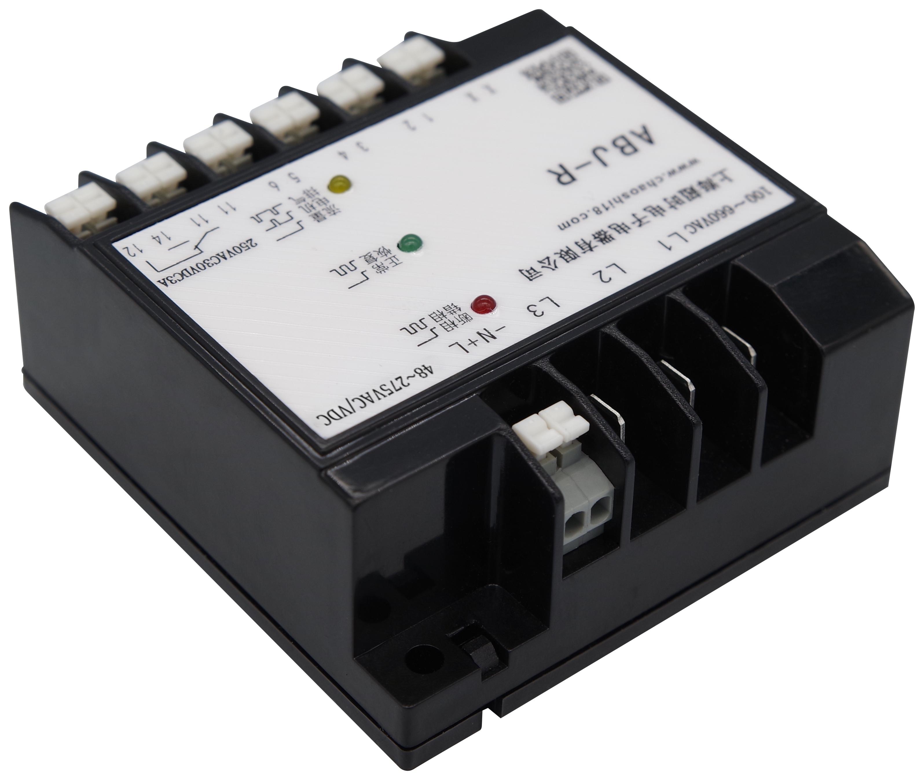 Abj-r Power Protection Module - 82x78x35.5mm, Black Color, 380v Rated Voltage | Dual Ptc Temperature Protection, Phase Loss Safeguard, Versatile Compatibility For Industrial Compressors