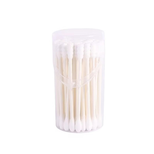 Bamboo Cotton Swab Buds - 100% Cotton, Small & Medium Tips, White Color | Soft Touch, Eco-friendly Seal Pouch Packaging