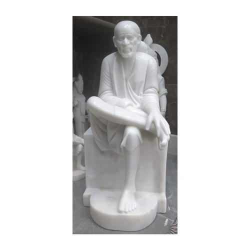 Latest Production Handmade Marble Sai Baba Statue For Home And Temple - Color: White