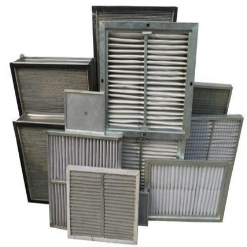 Hvac Air Filter - Metal, 610x610x50 Mm | 90% Efficiency, Pleated Synthetic Fiber, Single Open End, High Dust Holding Capacity, Low Initial Pressure Drop