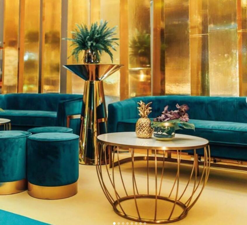 Ct-757 Round Coffee Table Mordern Gold Wedding Table Set - Assembly: No Assembly Required