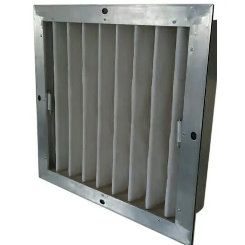 Microvee Panel Air Filter - Pleated Synthetic Fiber, 600x600x60 Mm, 90% Efficiency | Low Initial Pressure Drop, High Dust Holding Capacity, Versatile In Use